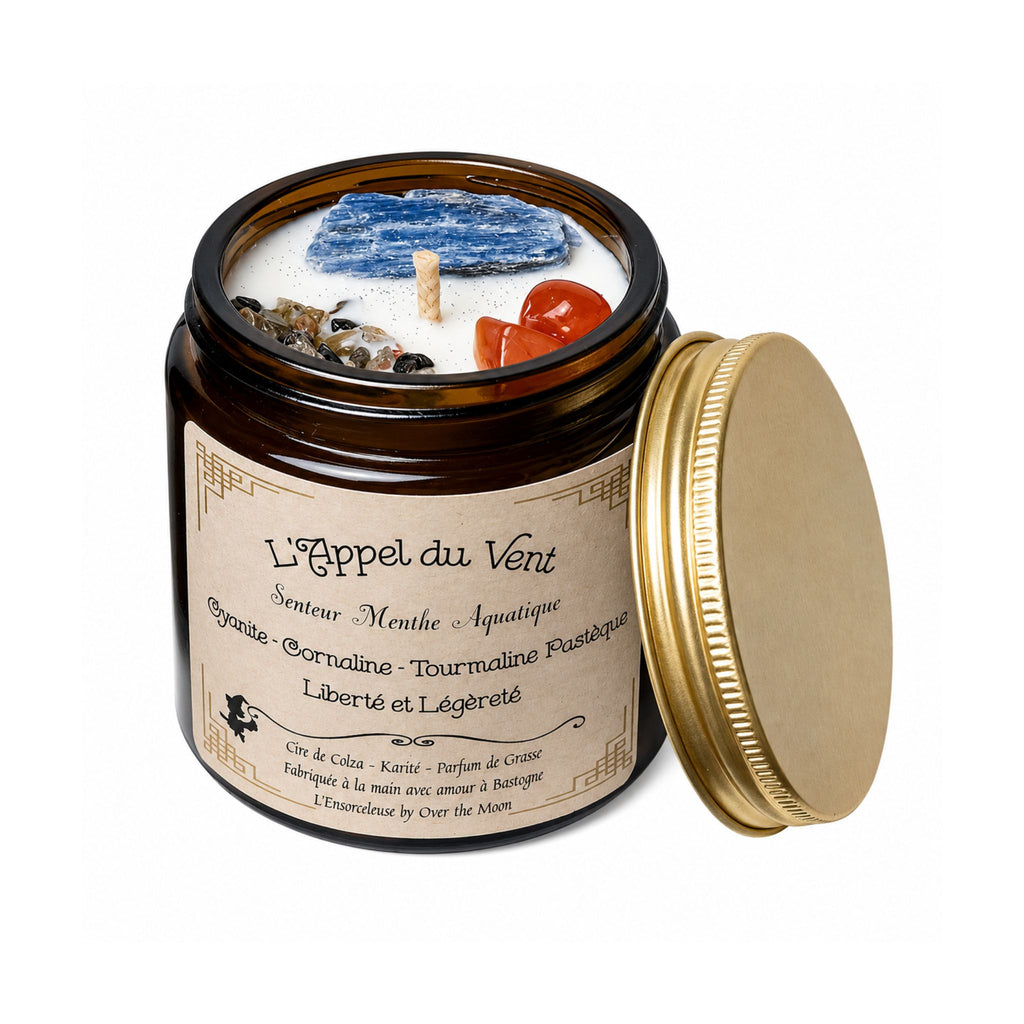 Bougie de lithothérapie L'Appel du Vent - Menthe Aquatique