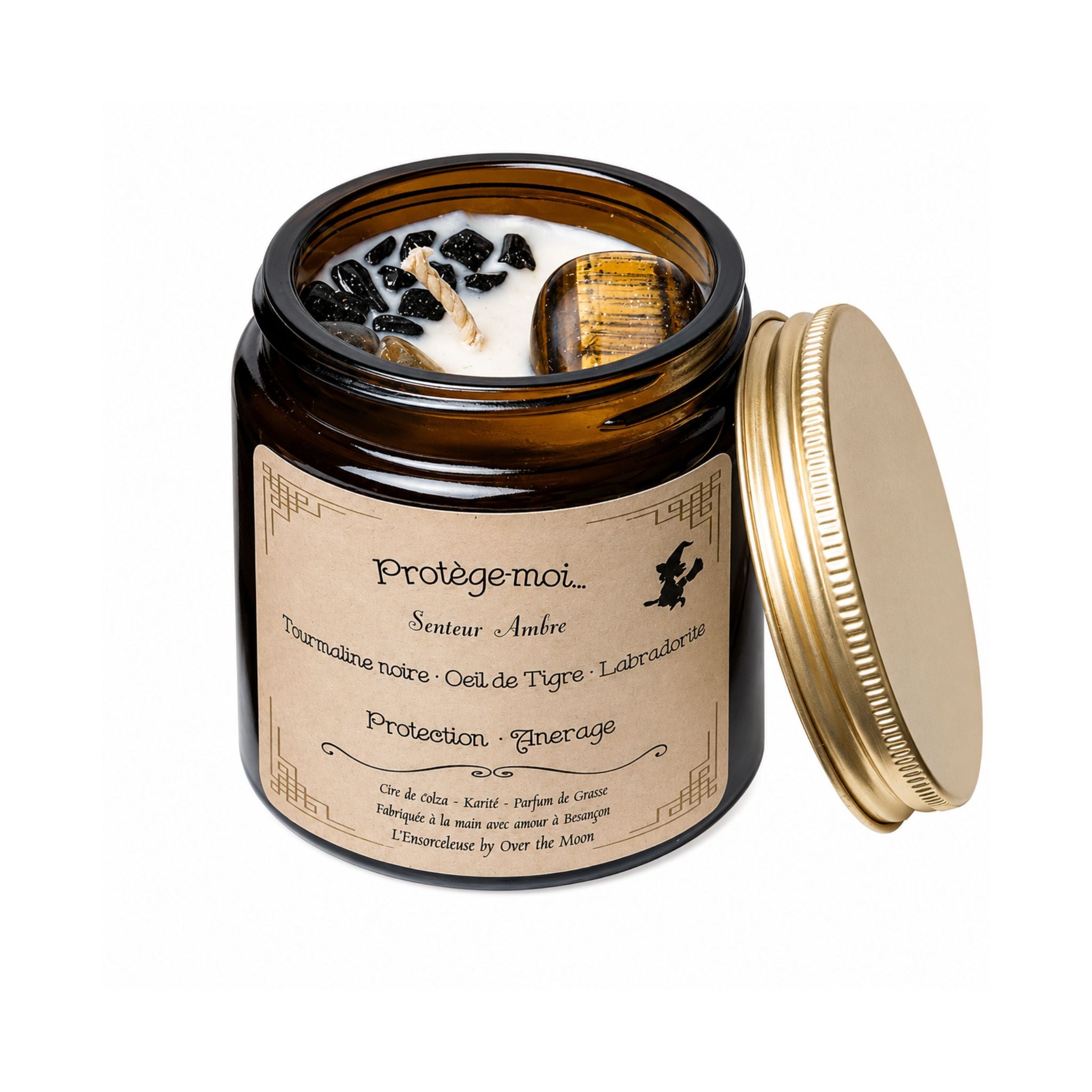 Bougie de lithothérapie Protège-Moi – Ambre
