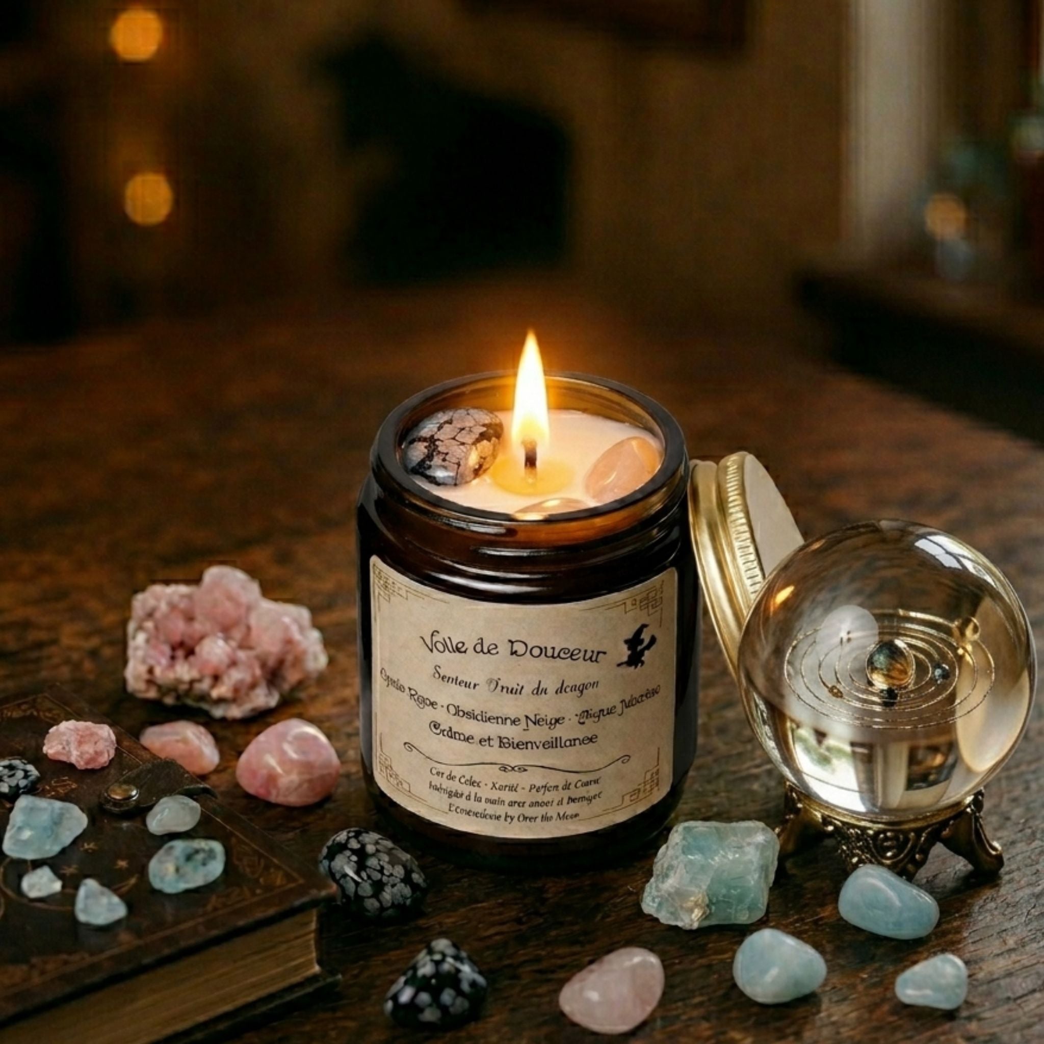 Bougie de lithothérapie Voile de Douceur - Fruit du dragon