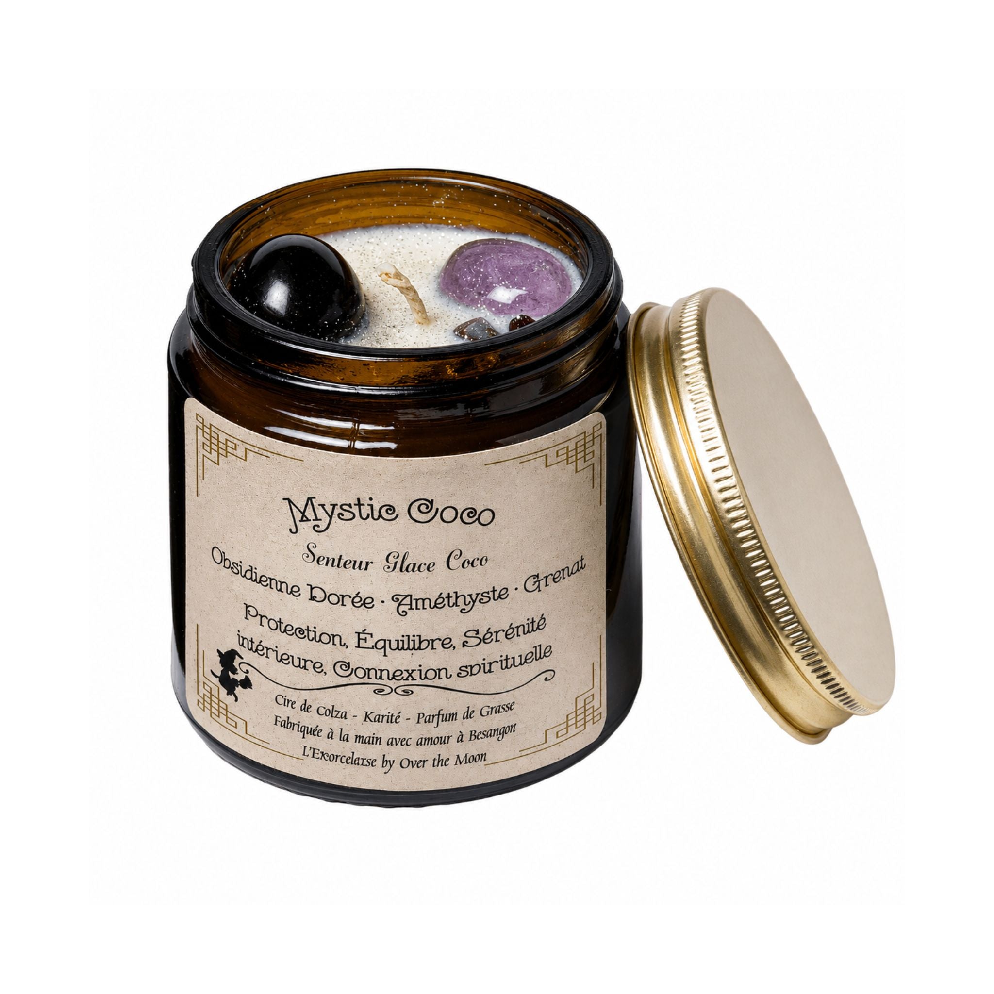 Bougie de lithothérapie Mystic Coco - Glace Coco