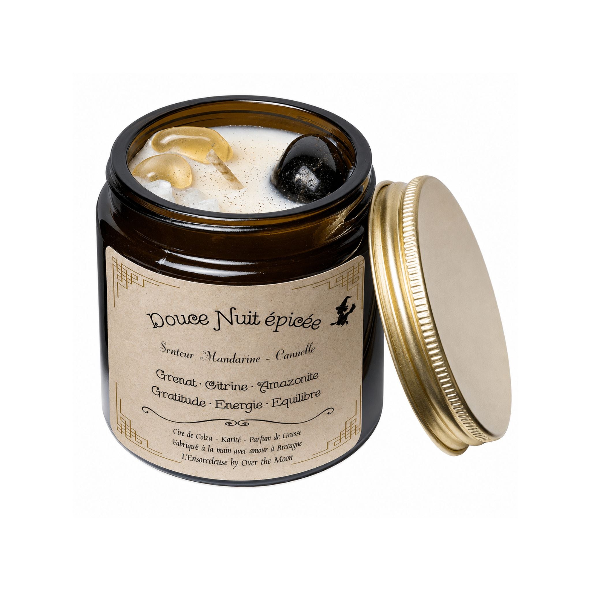 Bougie de lithothérapie Douce Nuit épicée - Mandarine Cannelle