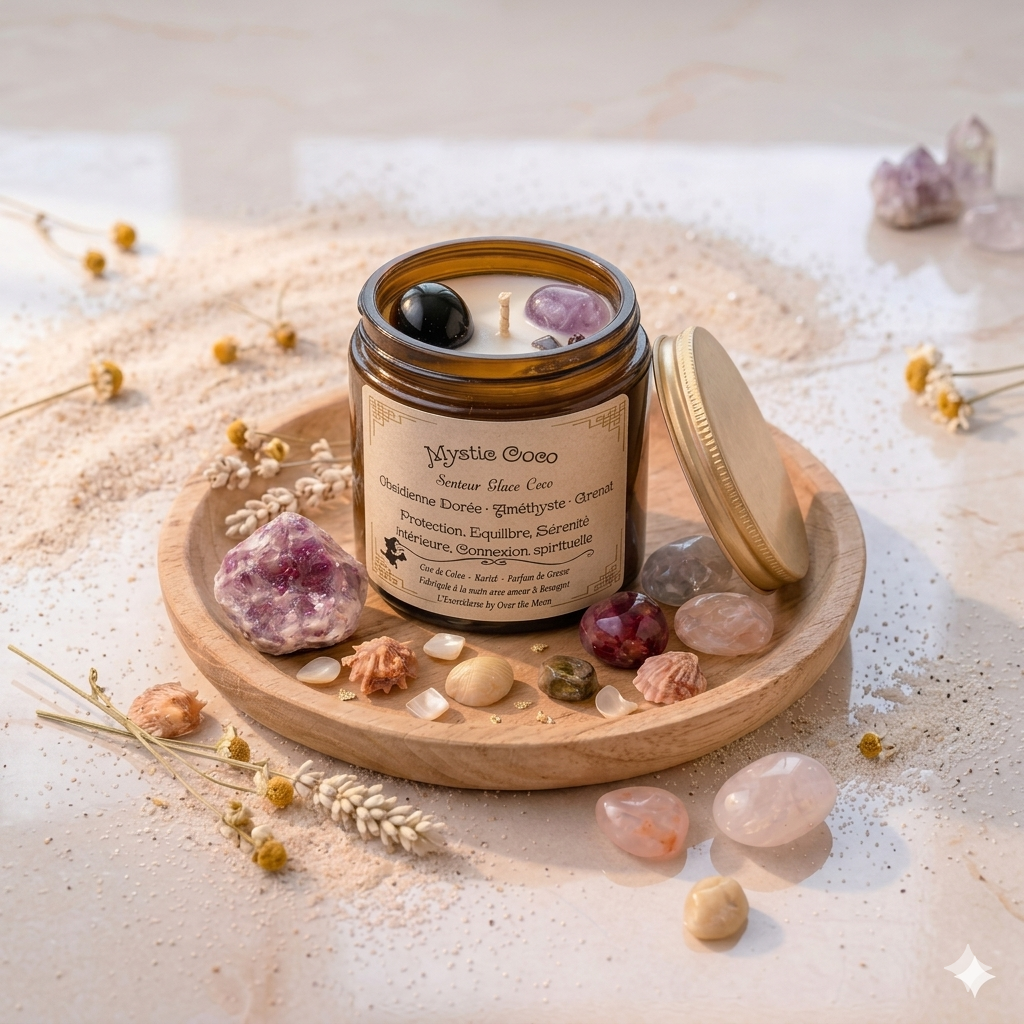 Bougie de lithothérapie Mystic Coco - Glace Coco